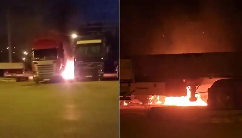 Park Halindeki Tırların Ateşe Verilmesi Olayında Gizemli Detaylar Ortaya Çıktı